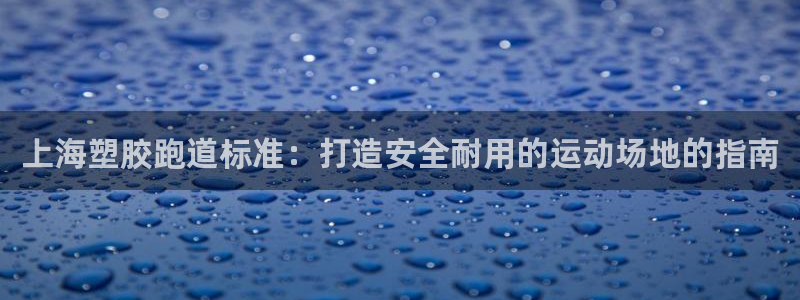 谈球吧app体育：上海塑胶跑道标准：打造安全耐用的运动场地的指南