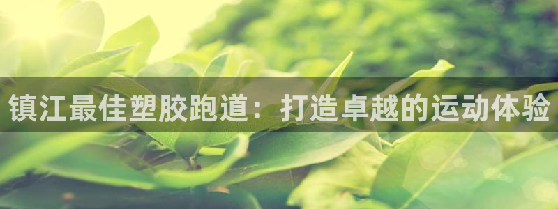 谈球吧体育app下载中心在哪：镇江最佳塑胶跑道：打造