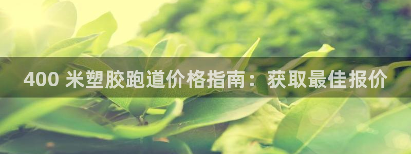 谈球吧app体育：400 米塑胶跑道价格指南：获取最